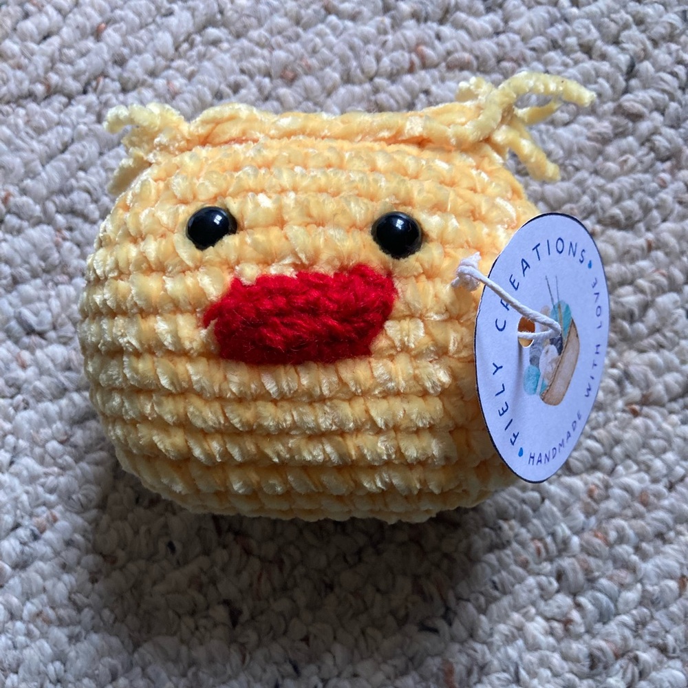Handmade amigurumi chick